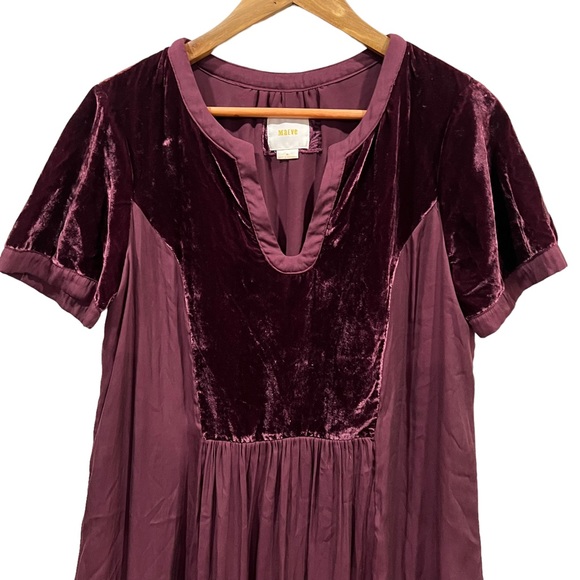 Anthropologie Maeve Ingrid Velvet Swing Dress - Picture 4 of 8
